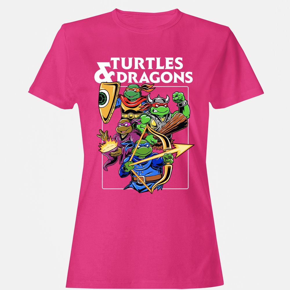 Turtles & Dragons Women's T-Shirt - Heliconia - 6
