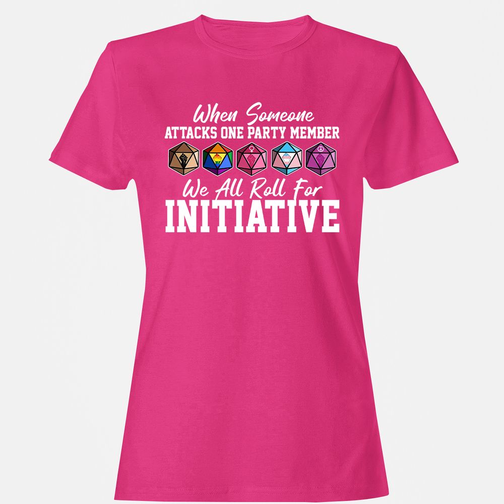 LGBT Roll For Initiative Women's T-Shirt - Heliconia - 6