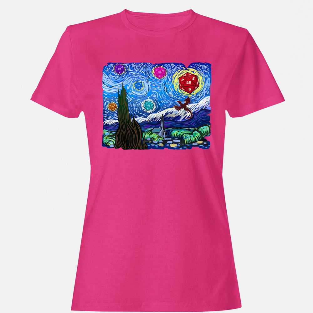 Dragon Starry Night Women's T-Shirt - Heliconia - 6