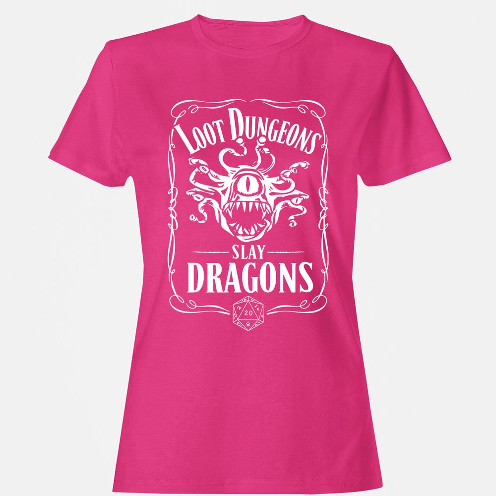 Loot Dungeon Slay Dragons Women's T-Shirt - Heliconia - 6