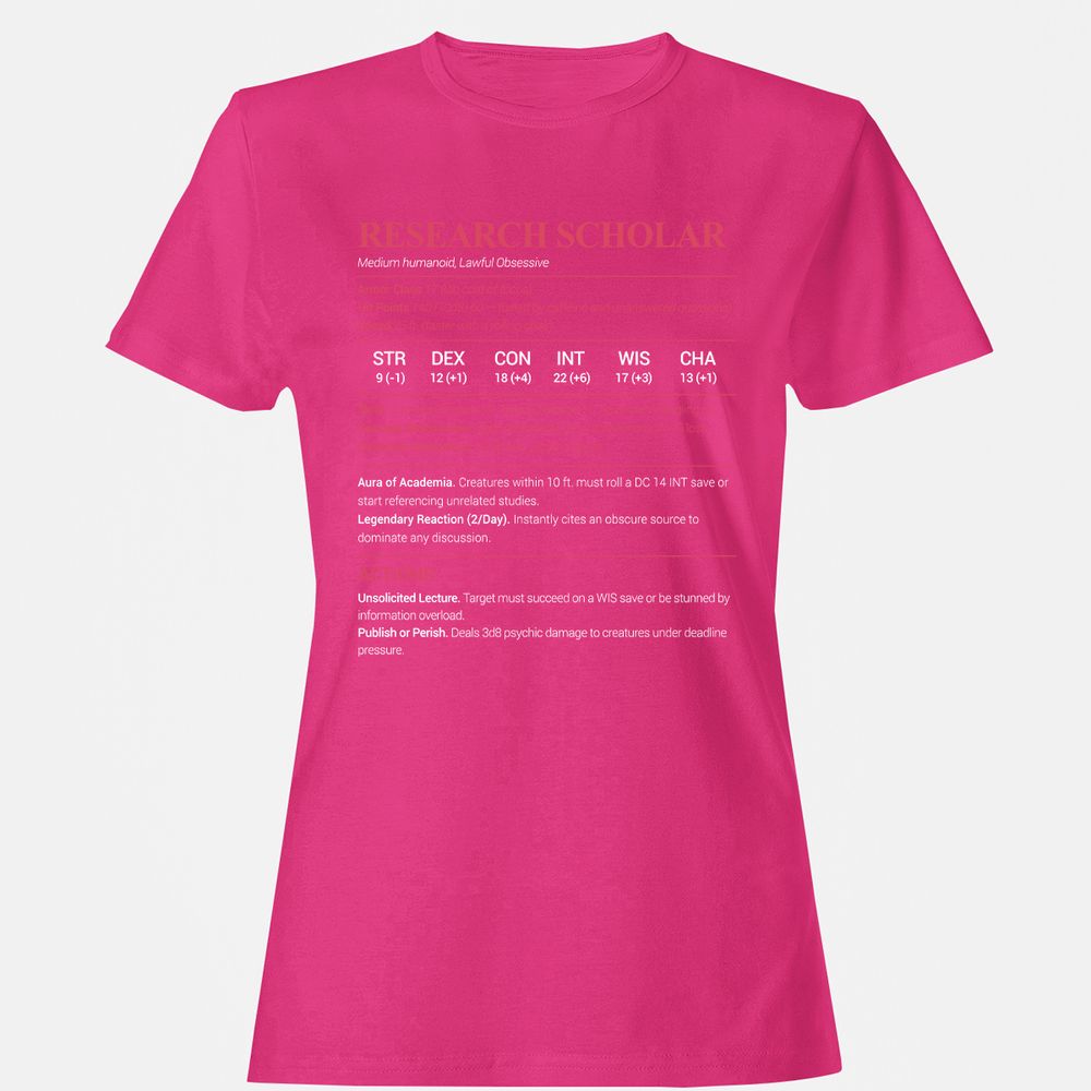 Research Scholar Women's T-Shirt - Heliconia - 6