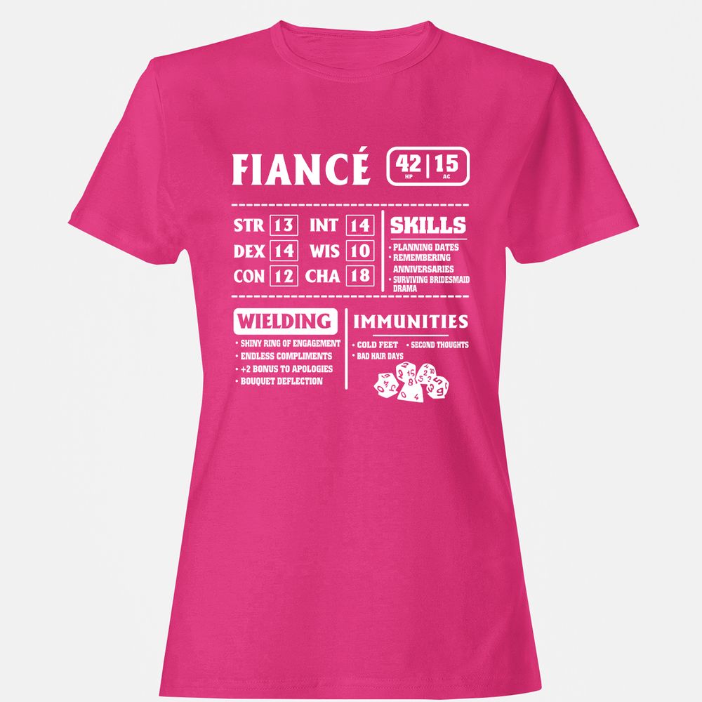 Fiance Stats Women's T-Shirt - Heliconia - 6
