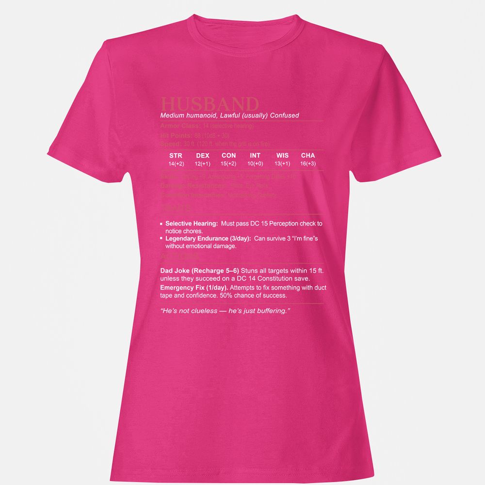 Husband Stats Women's T-Shirt - Heliconia - 6