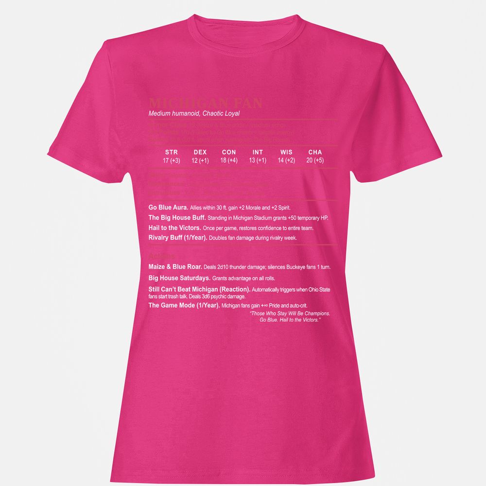 MICHIGAN FAN Women's T-Shirt - Heliconia - 6
