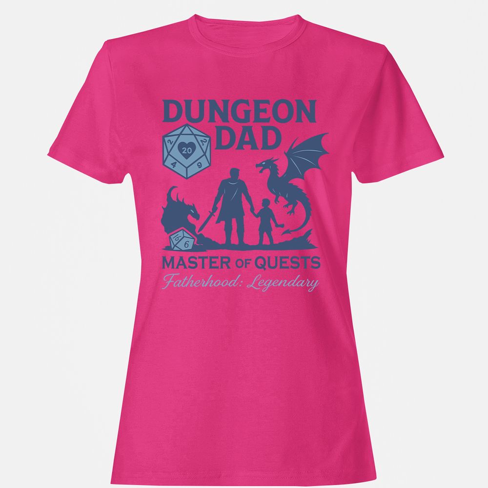Dungeon Dad Master Of Quests Women's T-Shirt - Heliconia - 6