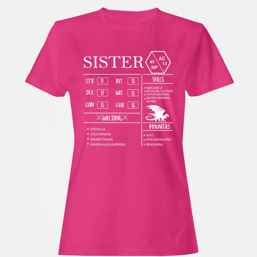 Sister Stats Women's T-Shirt - Heliconia - 6