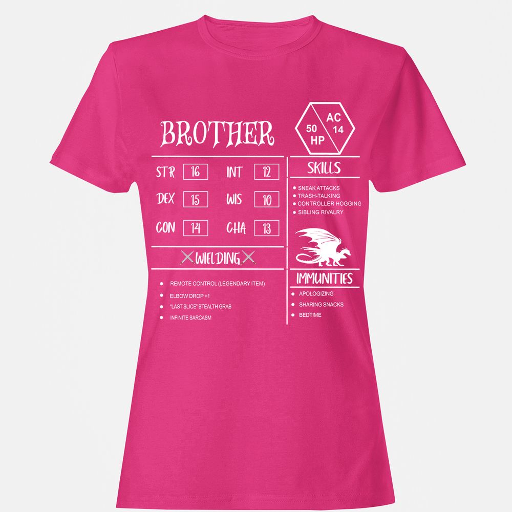 Brother Stats Women's T-Shirt - Heliconia - 6