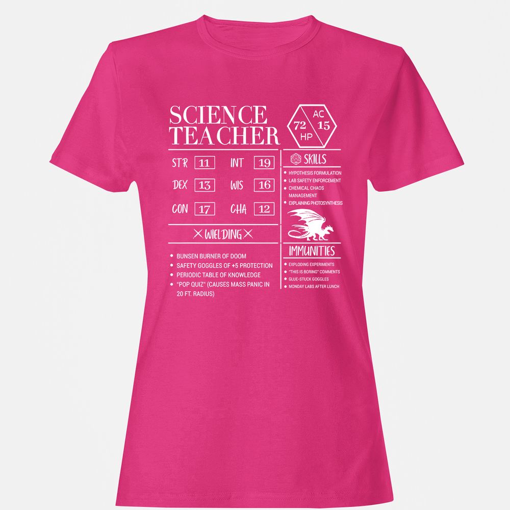 Science Teacher New Women's T-Shirt - Heliconia - 6