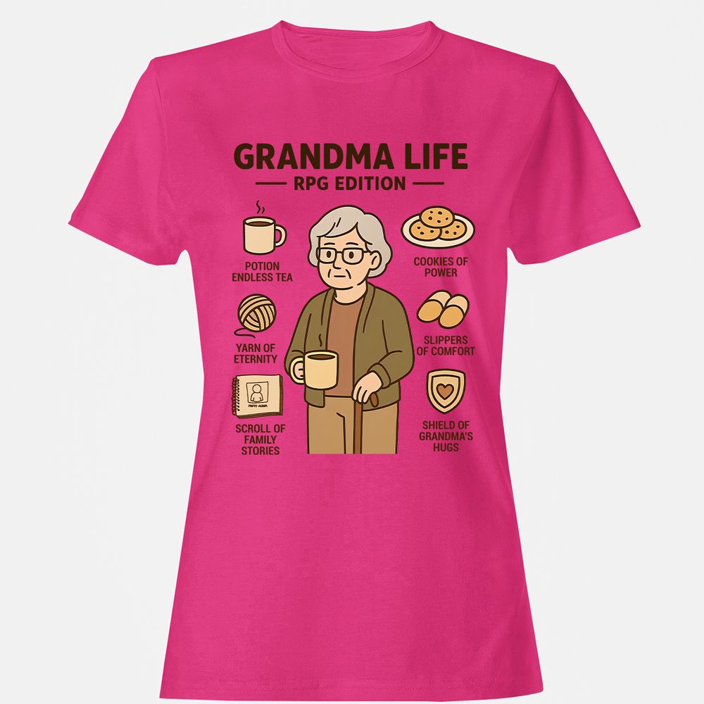 Grandma Life RPG Edition Women's T-Shirt - Heliconia - 6