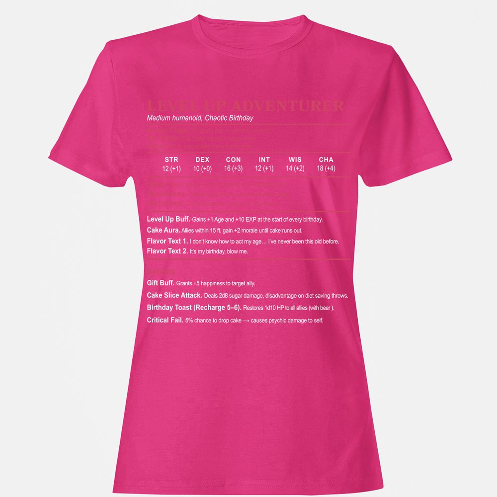 Level Up Adventurer Women's T-Shirt - Heliconia - 6