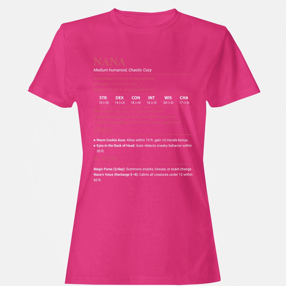 Nana Stats Women's T-Shirt - Heliconia - 6