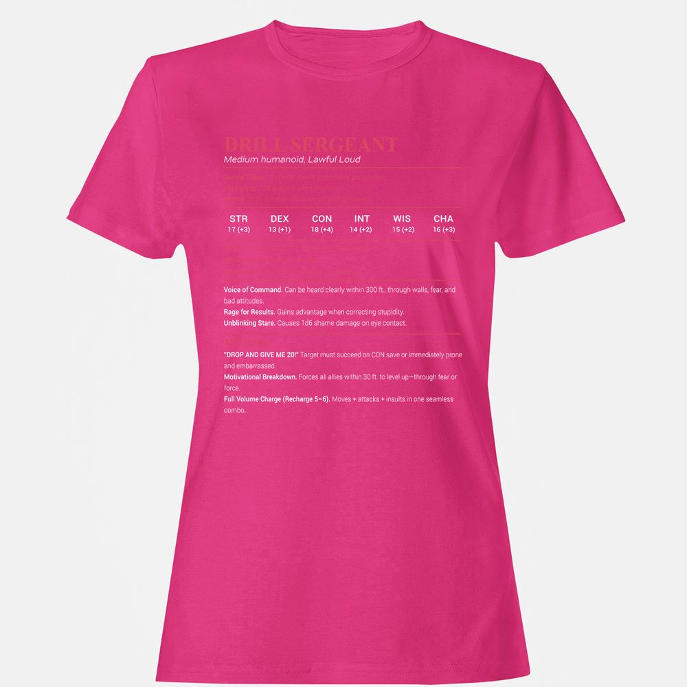 DRILL SERGEANT Women's T-Shirt - Heliconia - 6