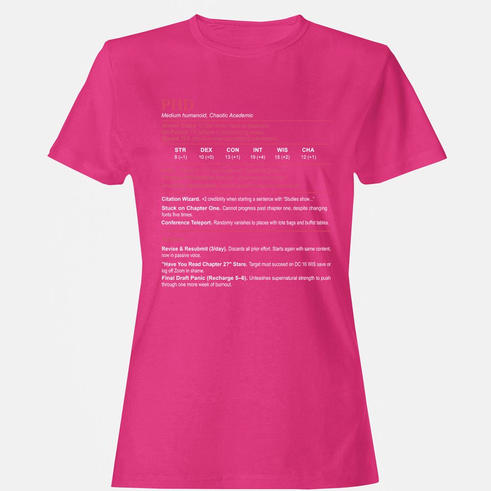 PhD Stats Women's T-Shirt - Heliconia - 6