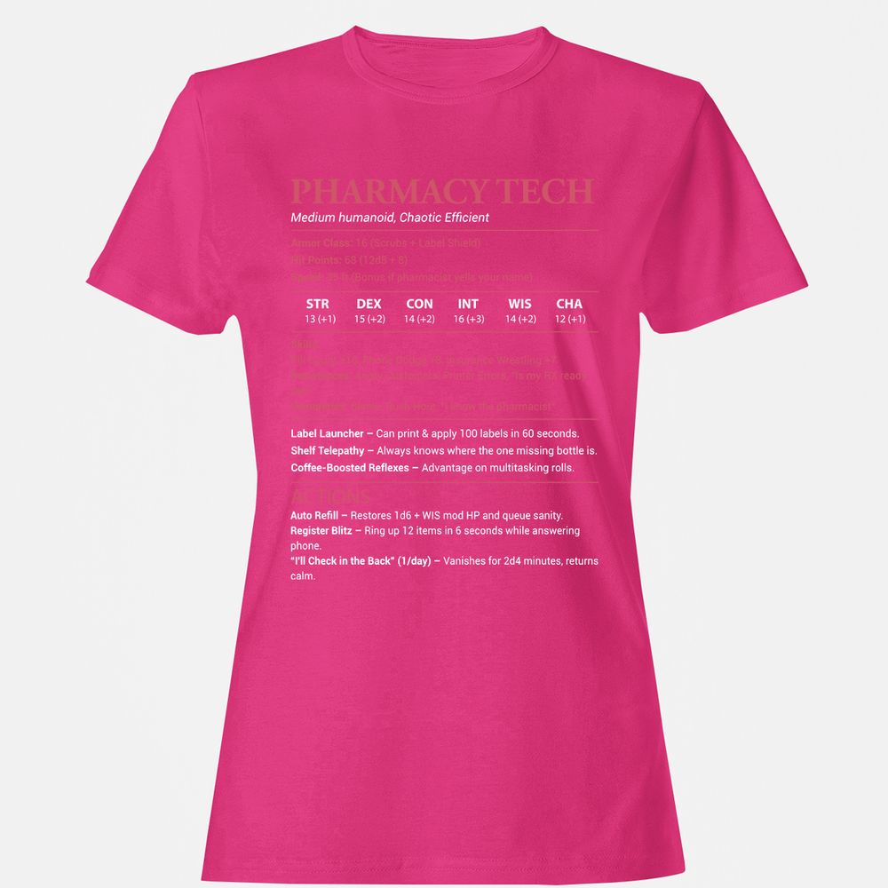 Pharmacy Tech Women's T-Shirt - Heliconia - 6