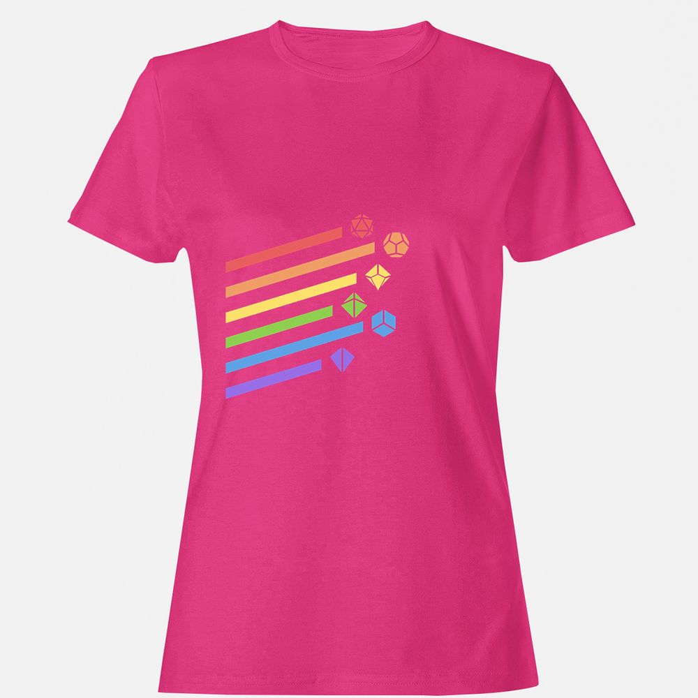 Rainbow Dice Set Women's T-Shirt - Heliconia - 6