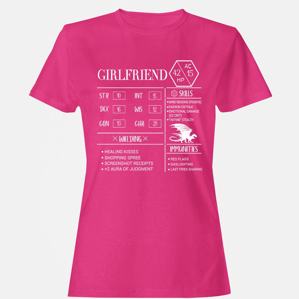 Girlfriend Stats Women's T-Shirt - Heliconia - 6