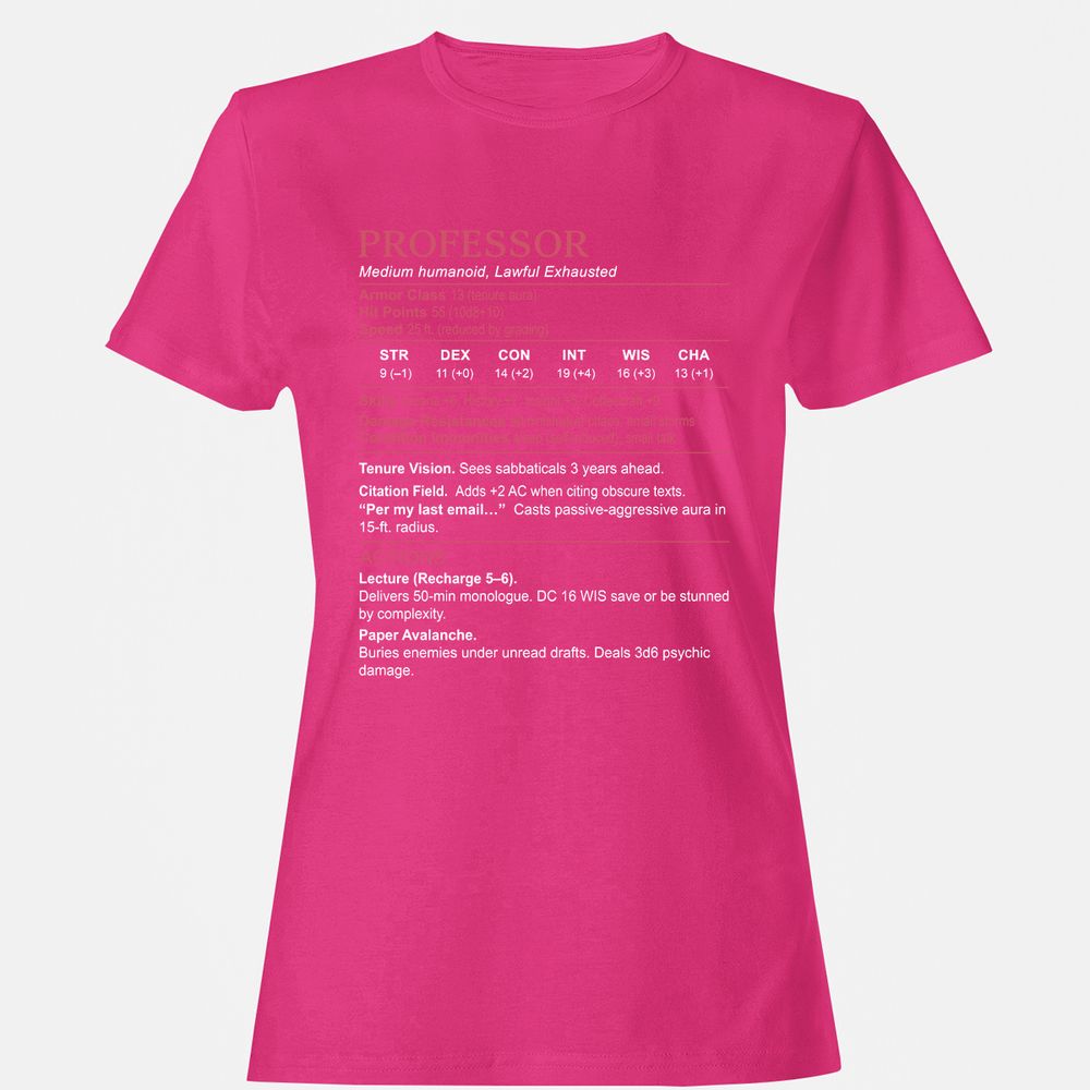 Professor Stats Women's T-Shirt - Heliconia - 6