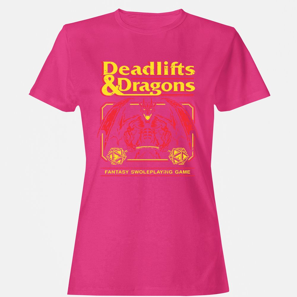 Deadlifts And Dragons Women's T-Shirt - Heliconia - 6