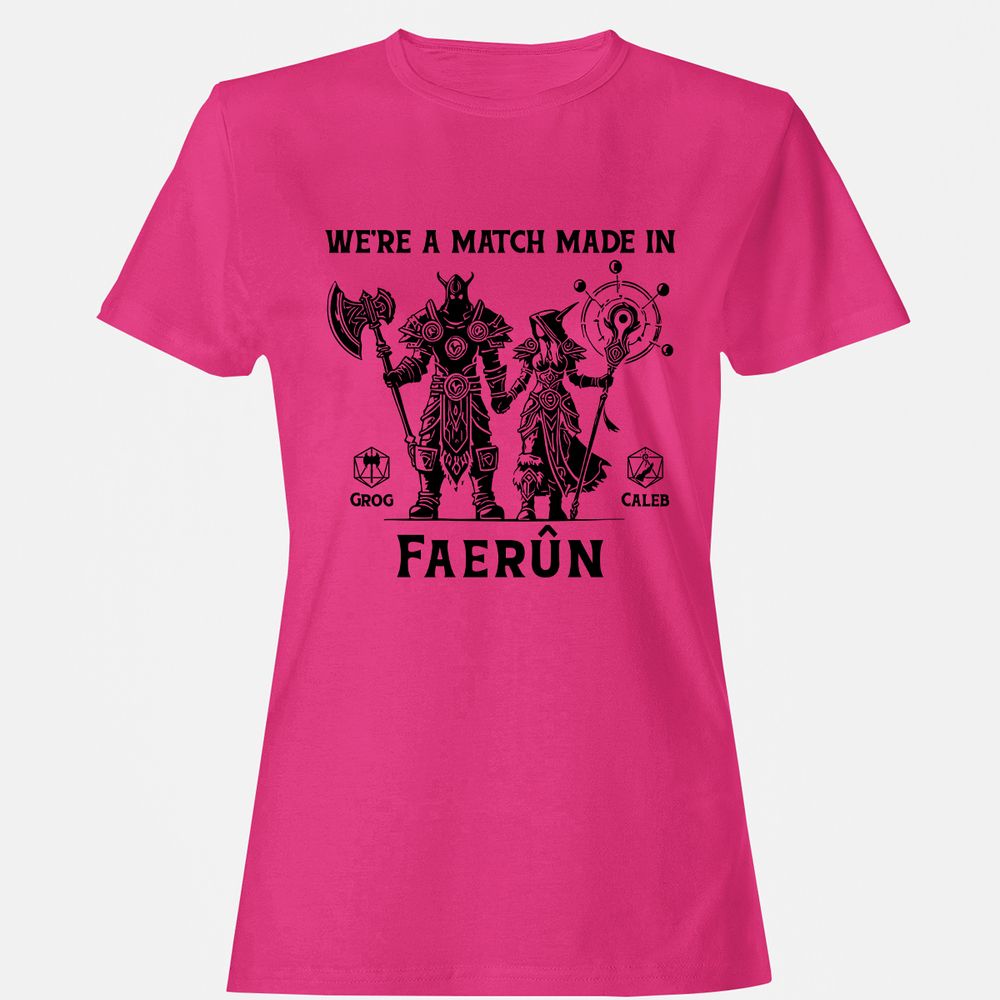 Custom DnD Class Couple Women's T-Shirt - Heliconia - 6