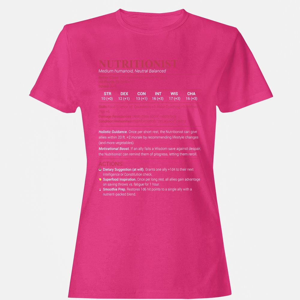 Nutritionist Women's T-Shirt - Heliconia - 6