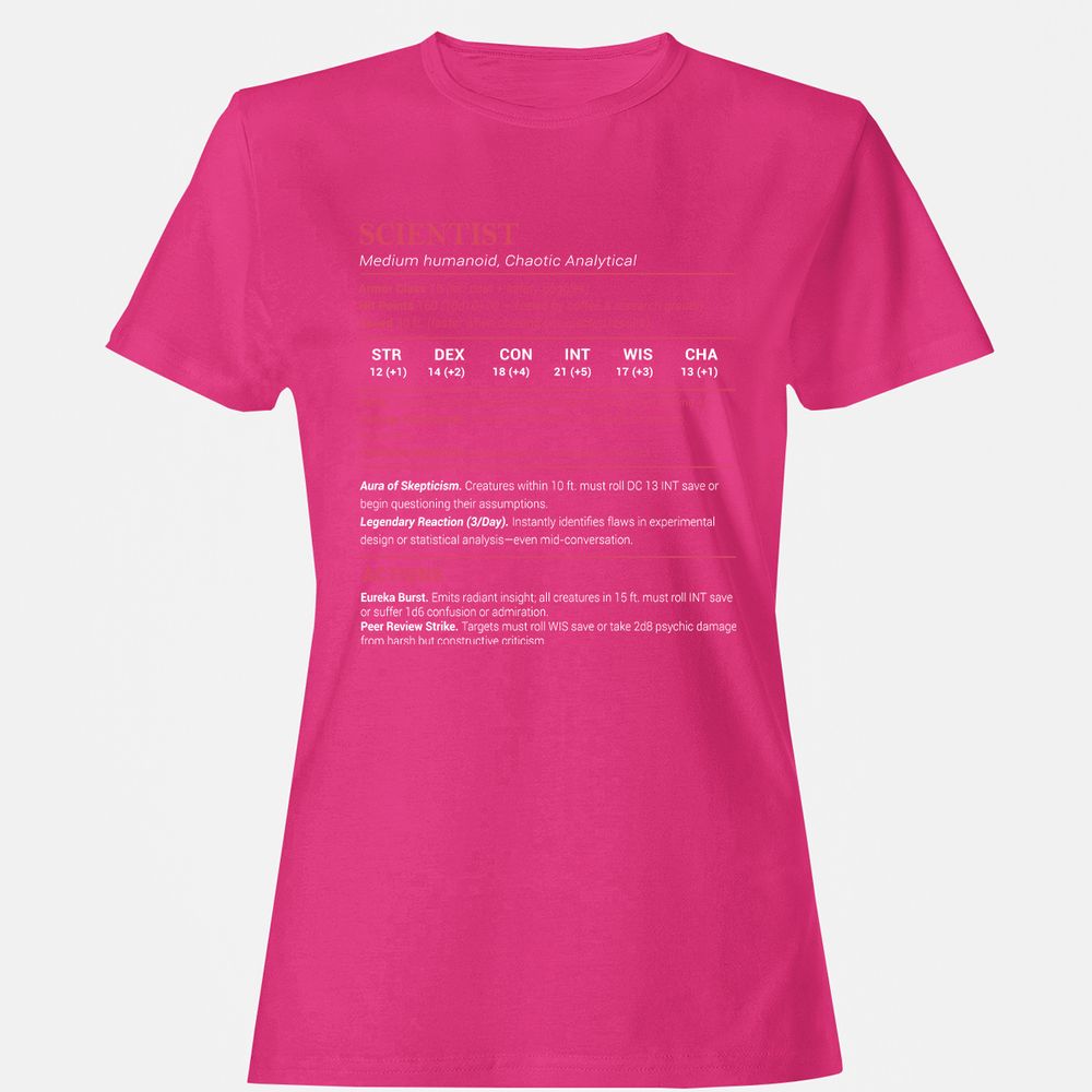 Scientist Stats Women's T-Shirt - Heliconia - 6