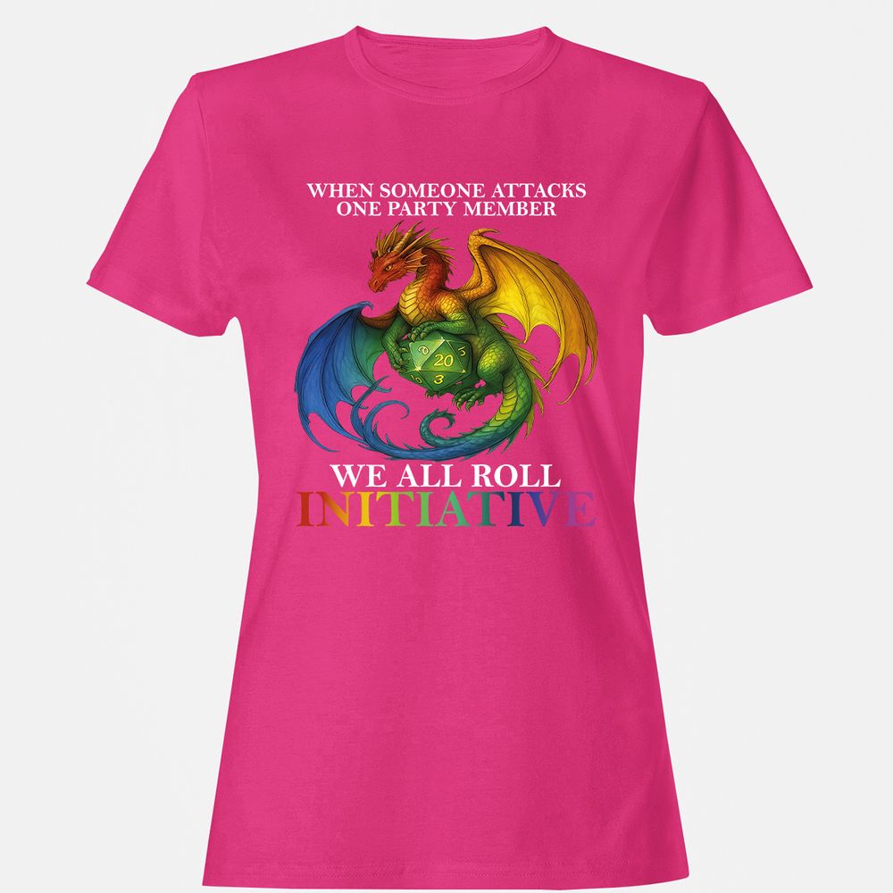 Dragon Roll For Initiative Women's T-Shirt - Heliconia - 6