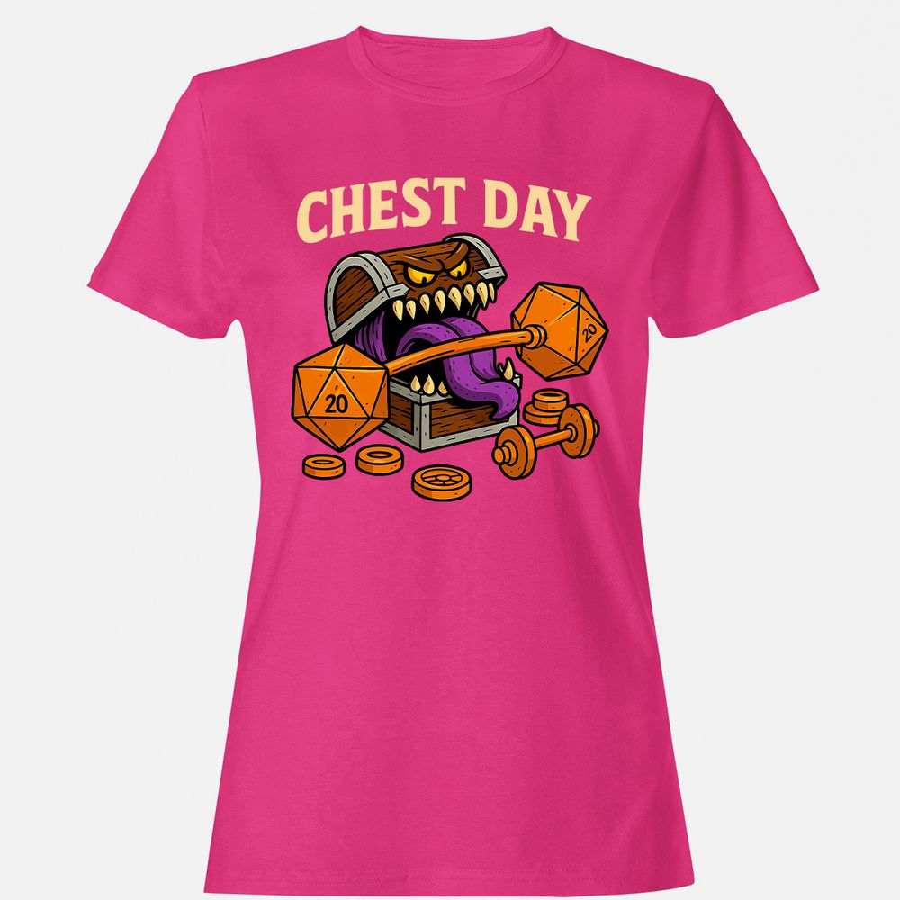 Chest Day Women's T-Shirt - Heliconia - 6
