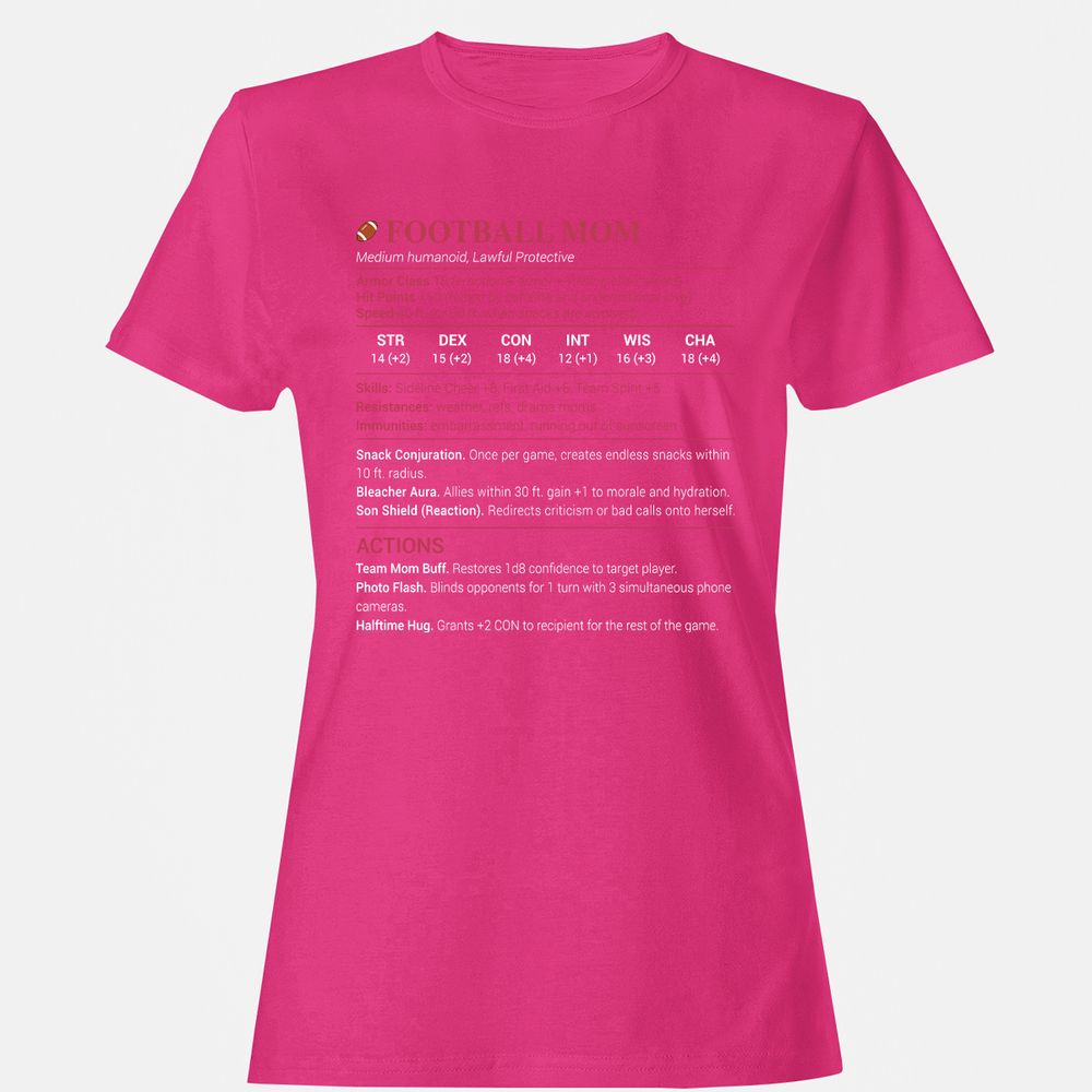Football Mom Women's T-Shirt - Heliconia - 6