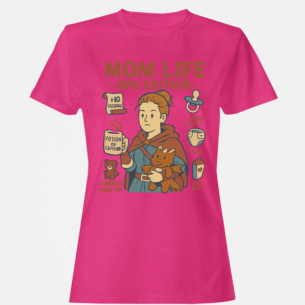Mom Life RPG Edition Women's T-Shirt - Heliconia - 6