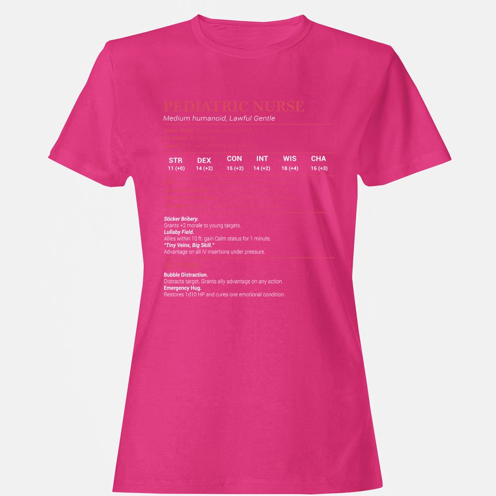 Pediatric Nurse Women's T-Shirt - Heliconia - 6