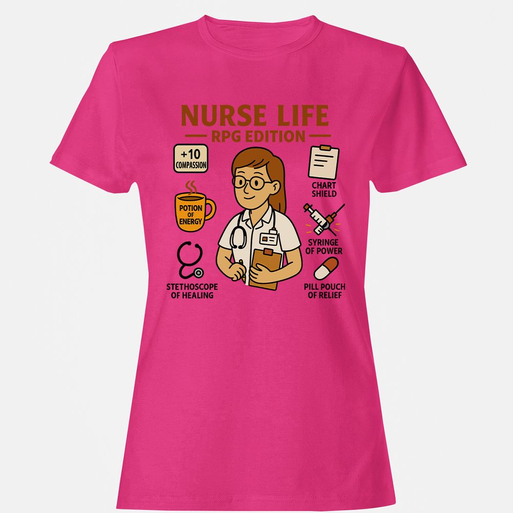 Nurse Life RPG Edition Women's T-Shirt - Heliconia - 6