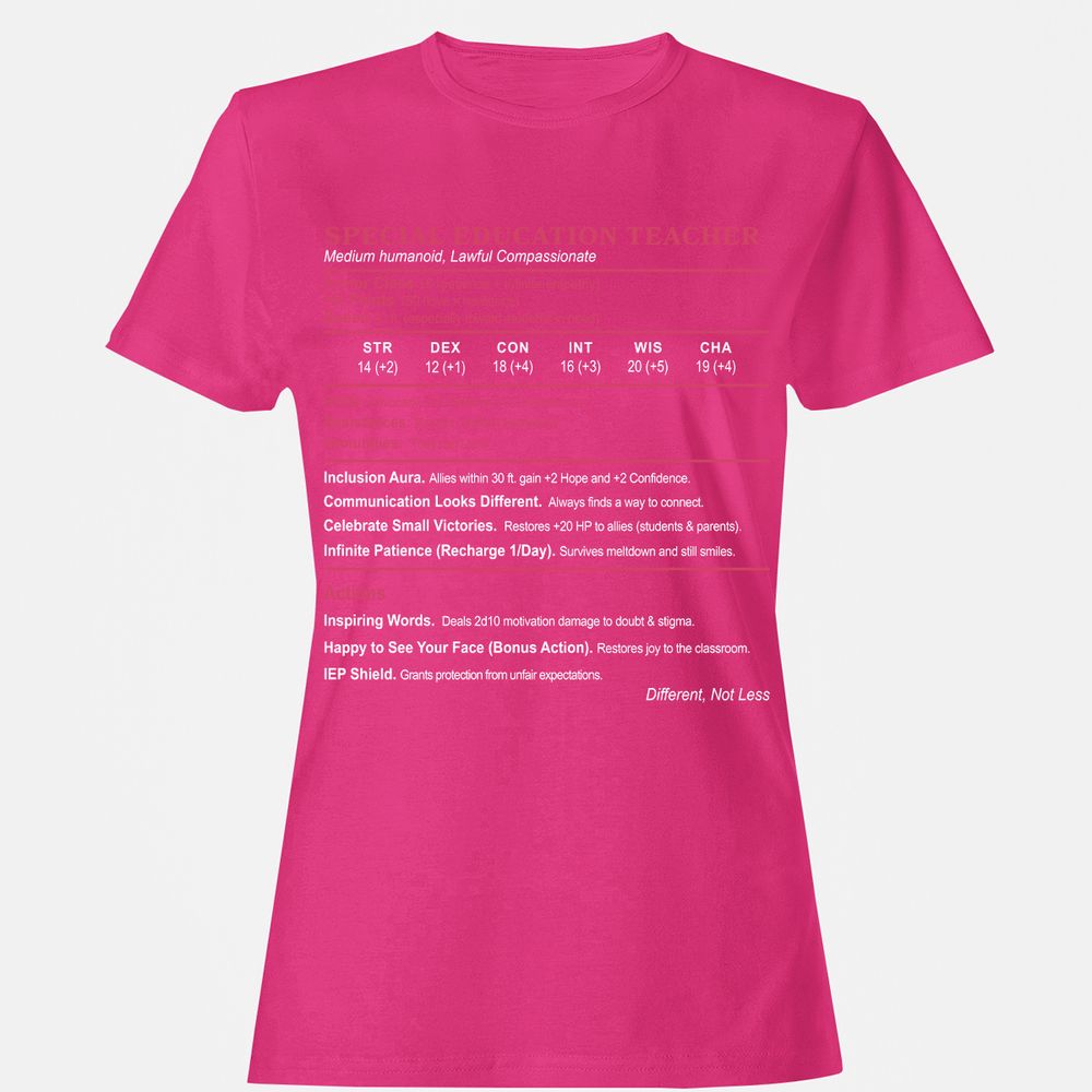 Special Education Teacher Women's T-Shirt - Heliconia - 6
