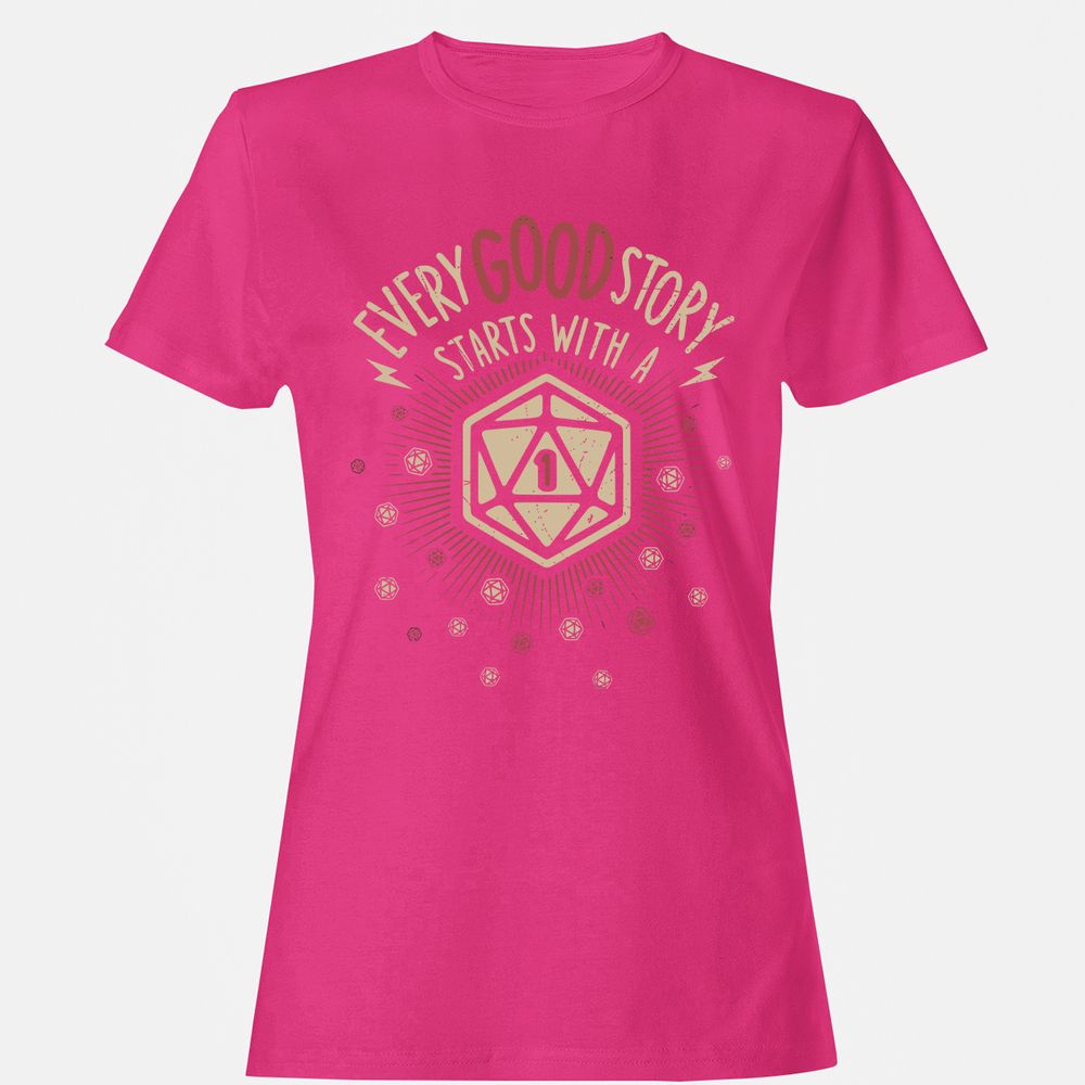Good Story Starts With A 1 Women's T-Shirt - Heliconia - 6