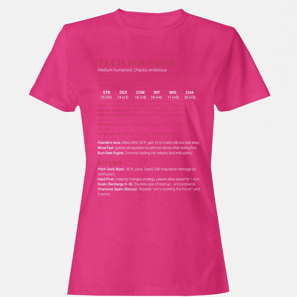 Tech Founder Women's T-Shirt - Heliconia - 6