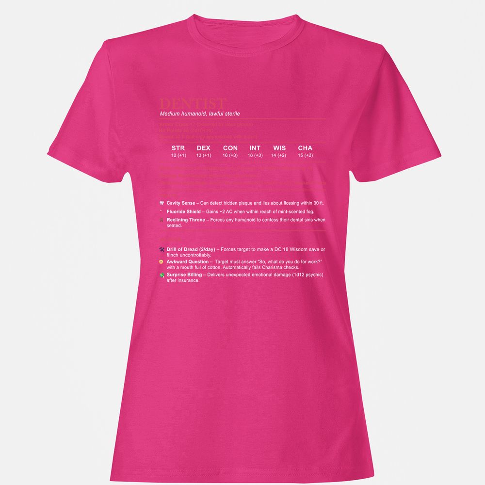 Dentist Stats Women's T-Shirt - Heliconia - 6