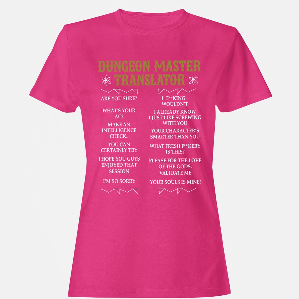 Dungeon Master Translator Women's T-Shirt - Heliconia - 6