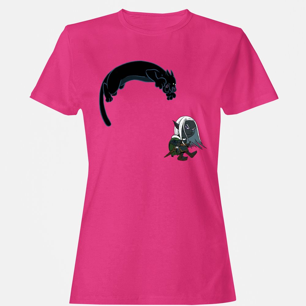 Drizzt And Guenhwyvar Women's T-Shirt - Heliconia - 6