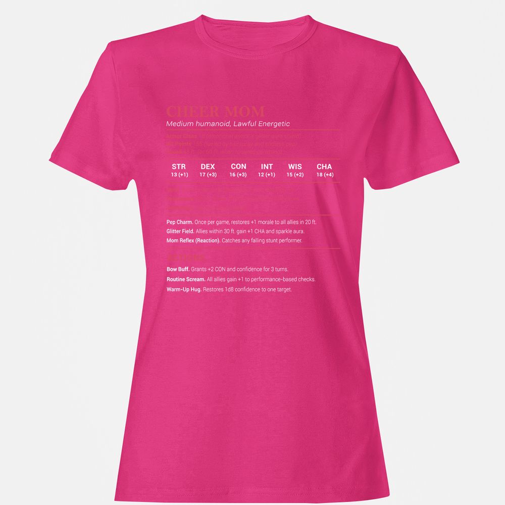 Cheer Mom Women's T-Shirt - Heliconia - 6