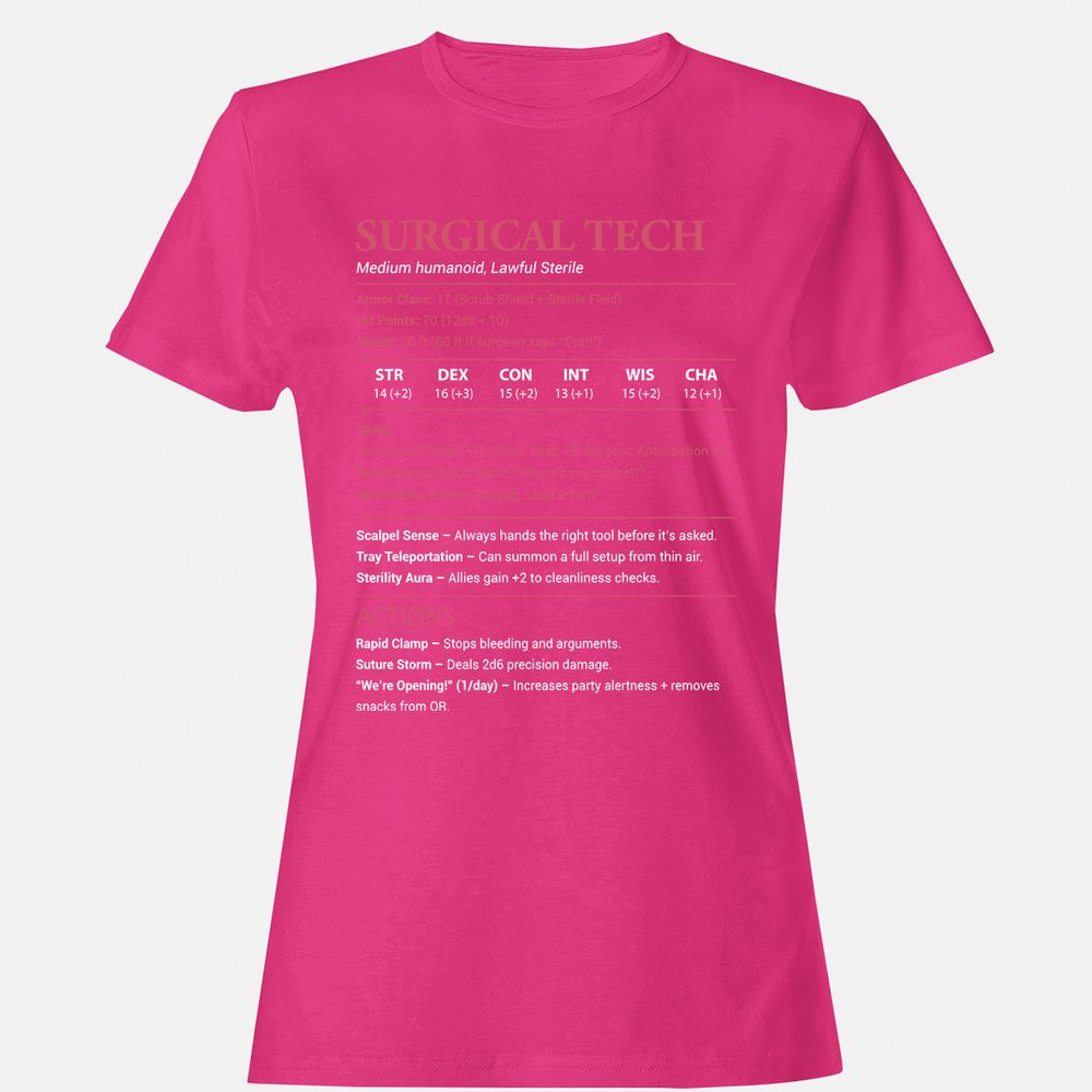 Surgical Tech Women's T-Shirt - Heliconia - 6