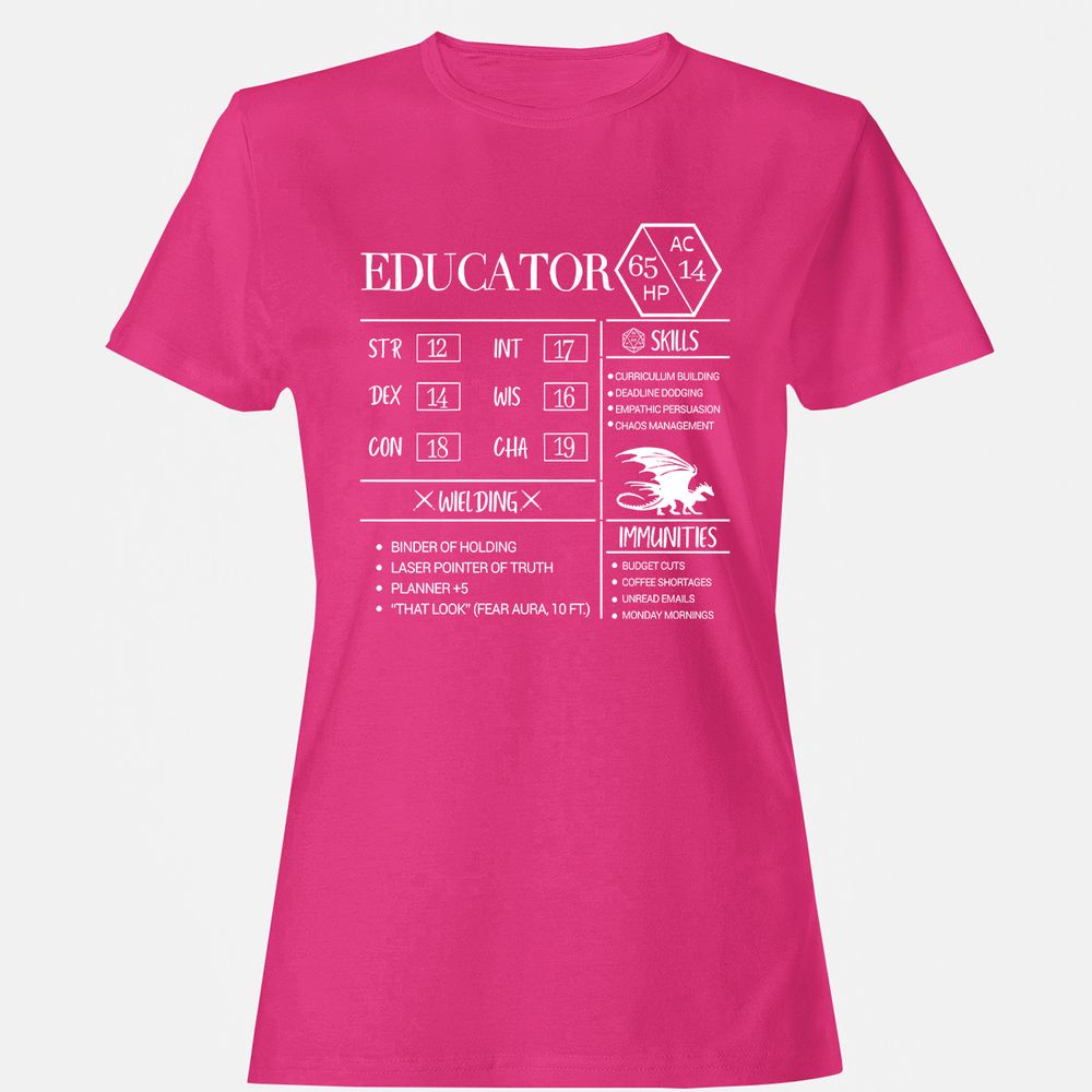 Educator New Women's T-Shirt - Heliconia - 6