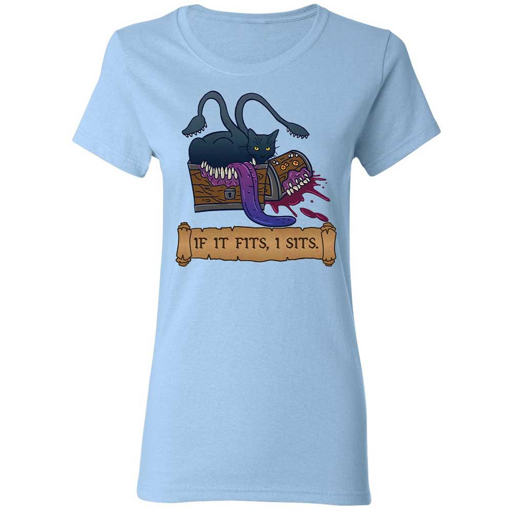 If It Fits I Sits Women's T-Shirt - Light Blue - 6
