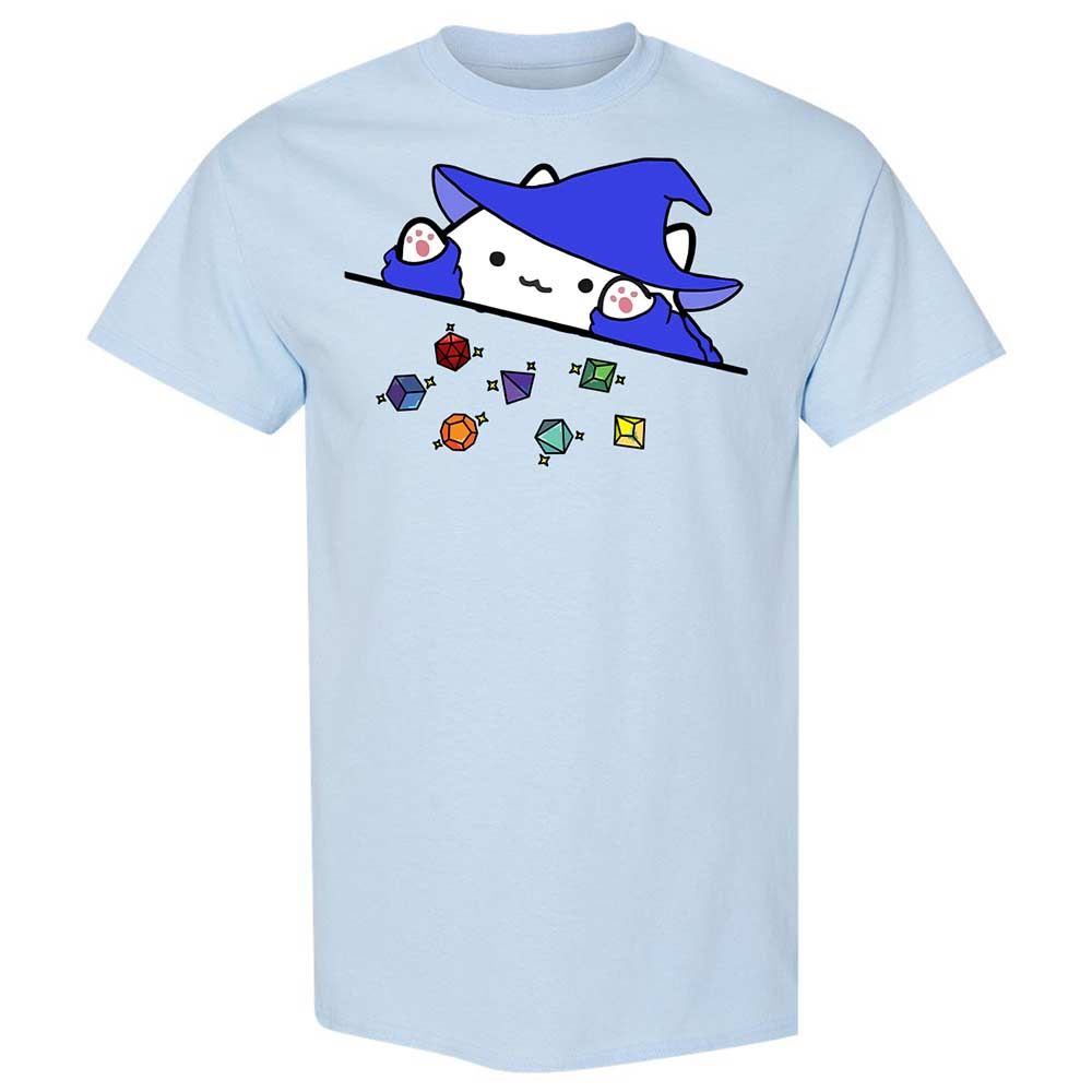 Cat Throws Dices Classic Unisex T-Shirt - Light Blue - 6