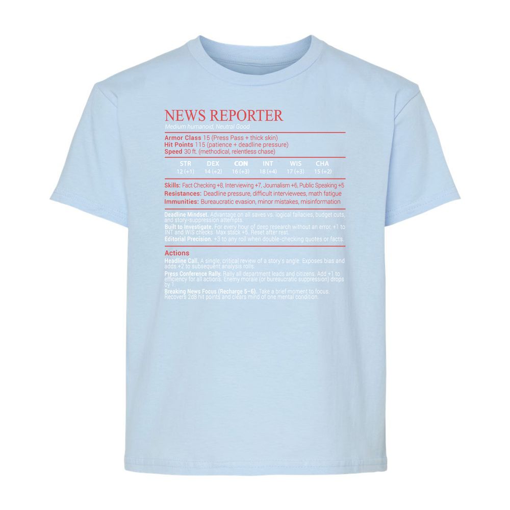 News Reporter Stats Block - Light Blue - 6