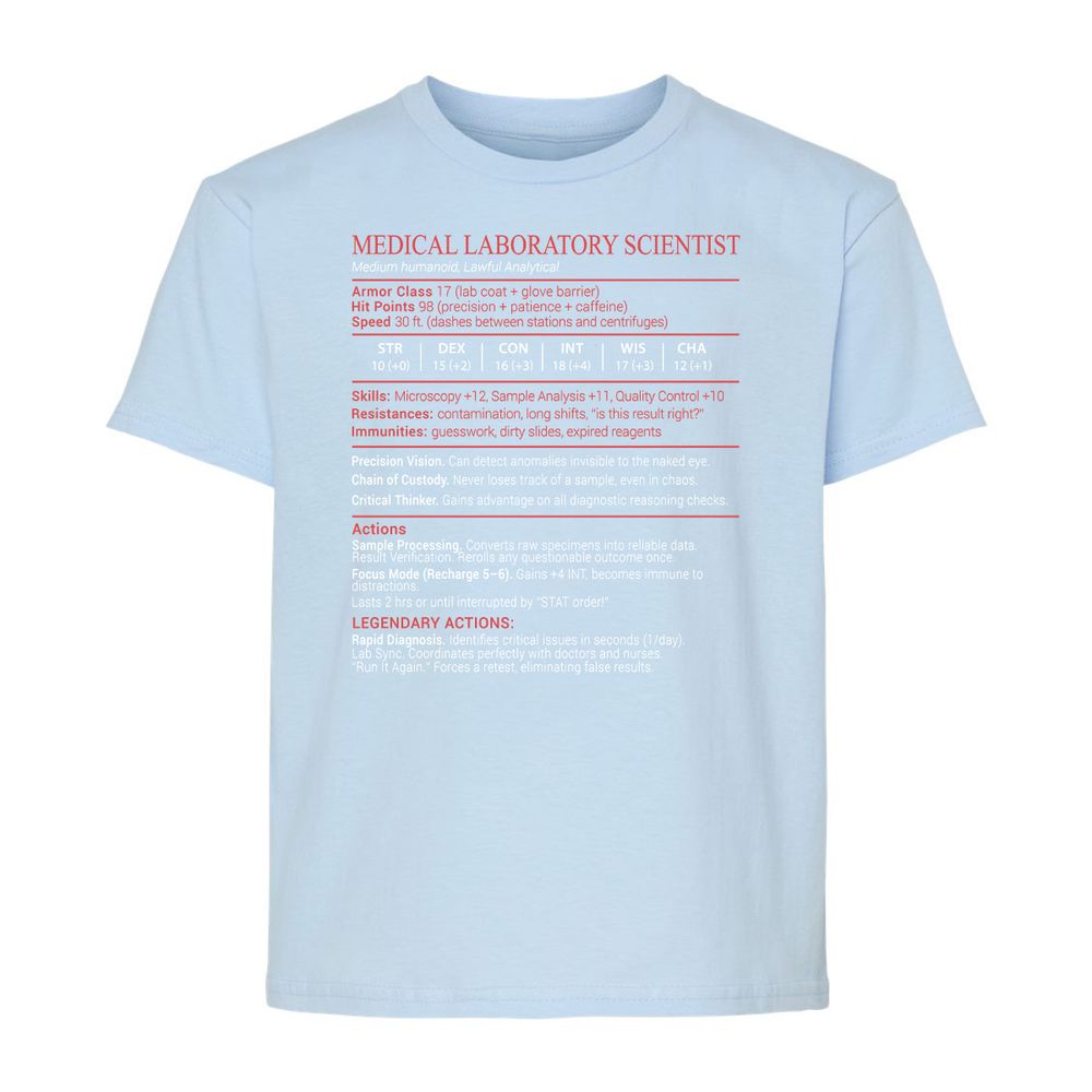 Medical Laboratory Scientist Stats Block - Light Blue - 6