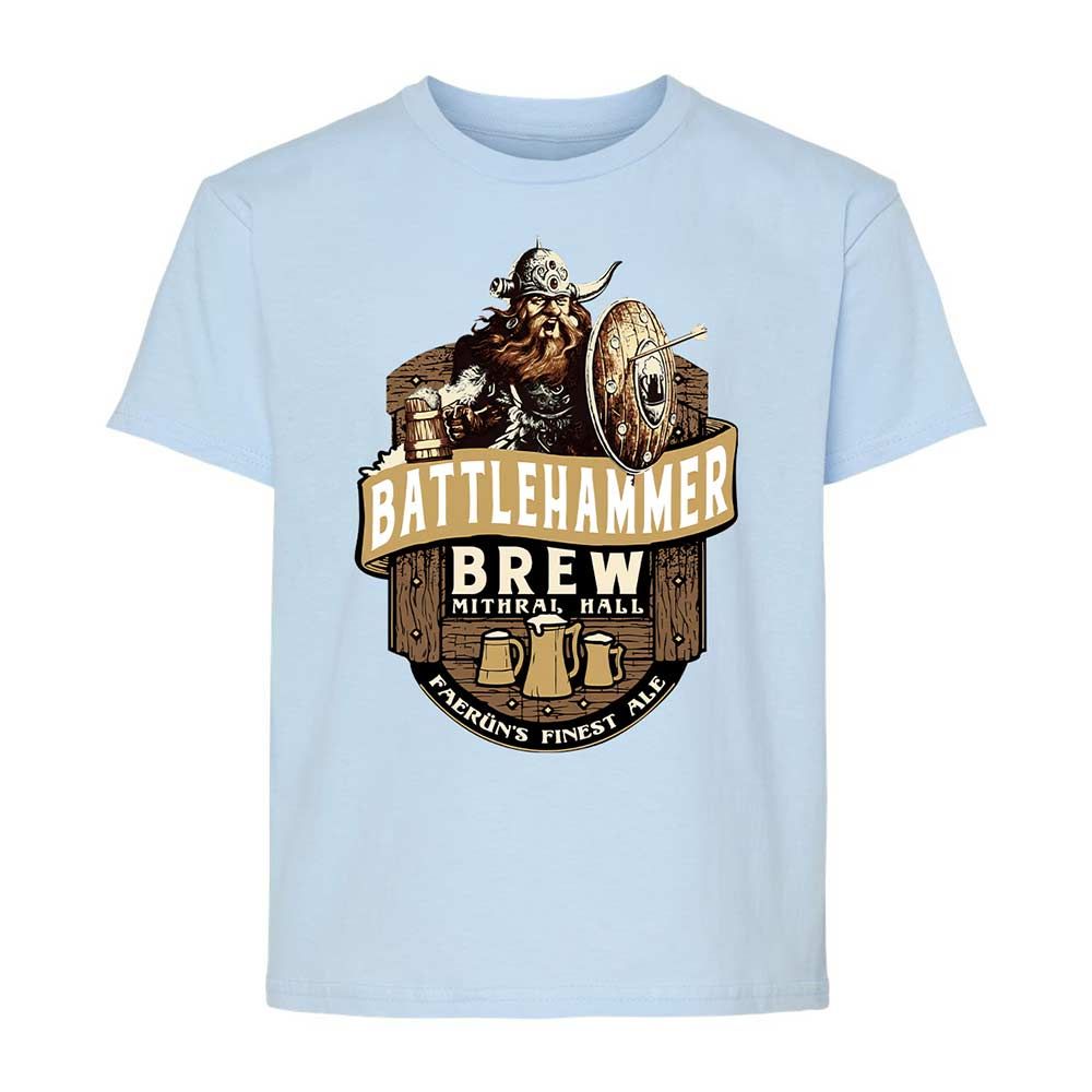Battlehammer Brew Kids T-Shirt - Light Blue - 6