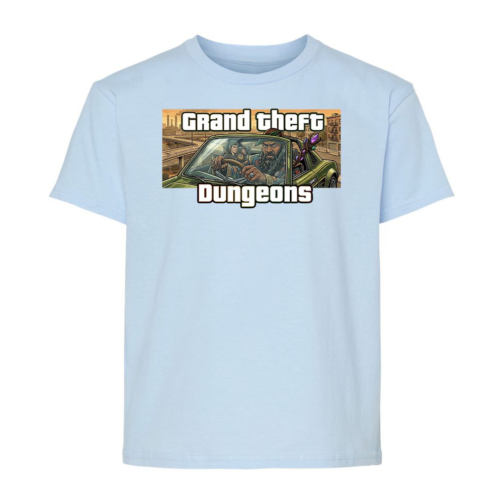 Grand Theft Dungeons Kids T-Shirt - Light Blue - 6
