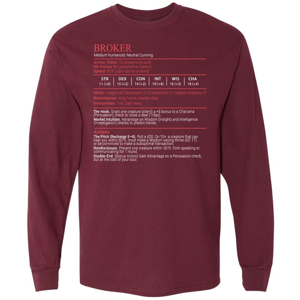 Broker Stats Block - Maroon - 6