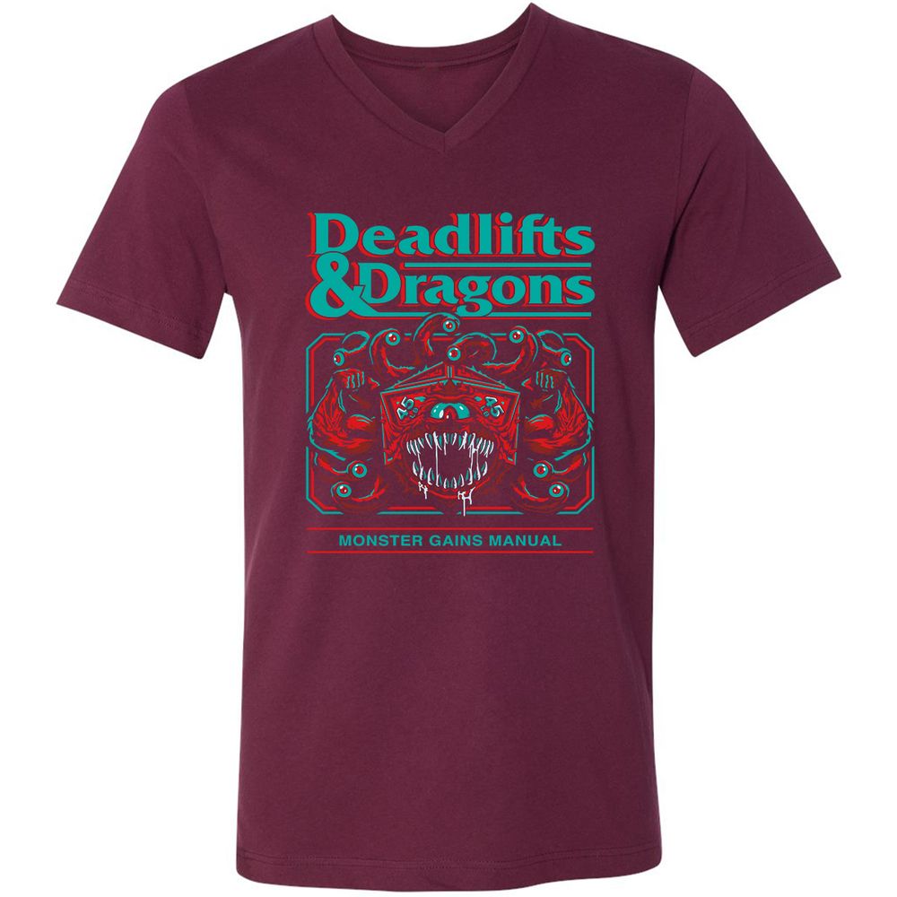 Deadlifts & Dragons Beholder - Maroon - 6