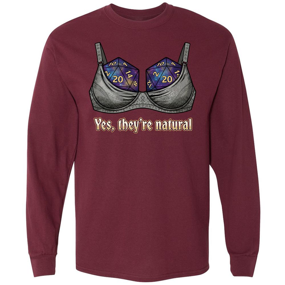 They Are Natural Nat20 Long Sleeve T-Shirt - Maroon - 6