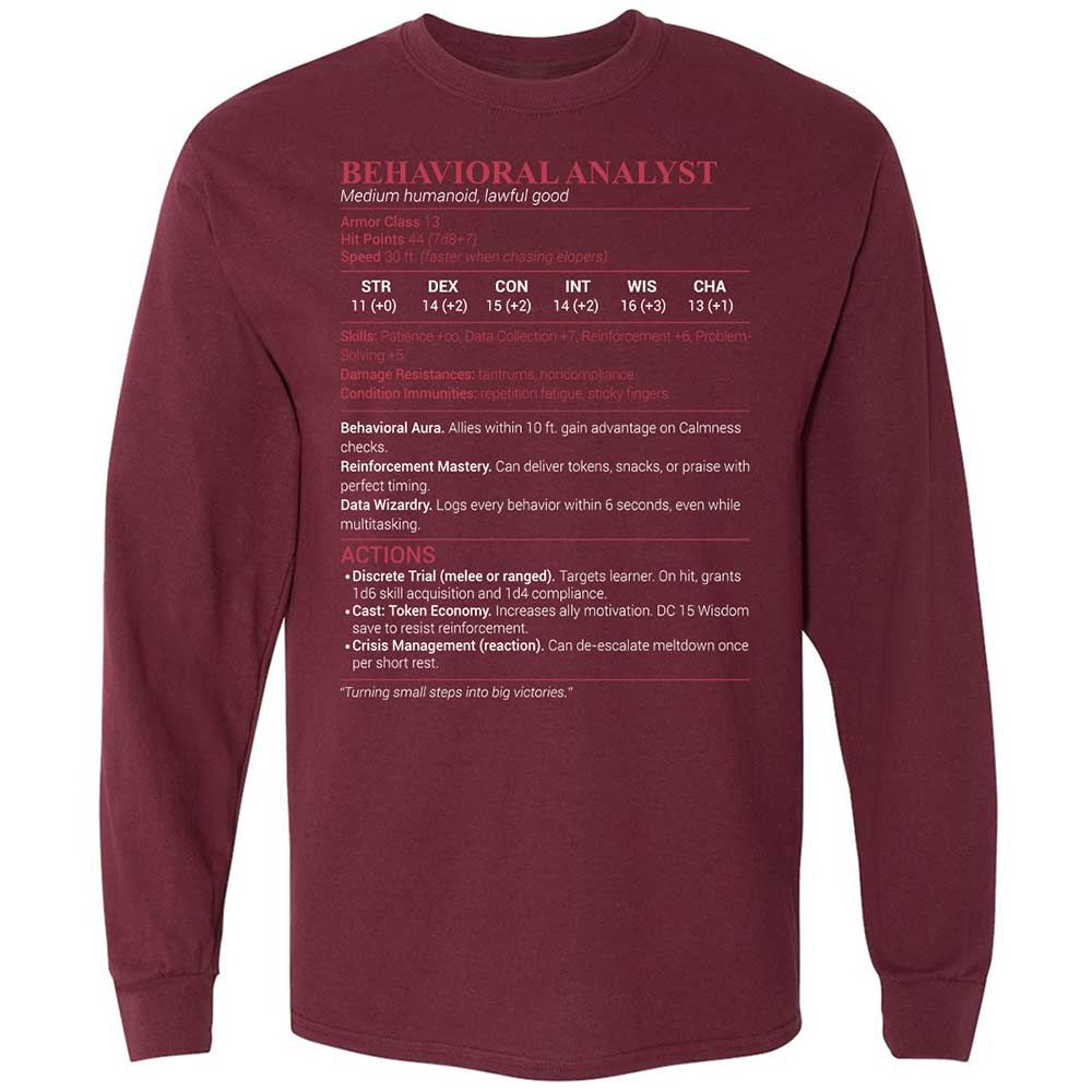 Behavioral Analyst - Maroon - 6